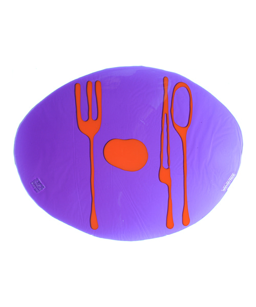 Erde-Gaetano Pesce / Table Mat - clear purple &amp; orange