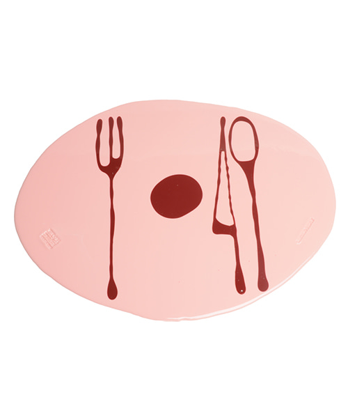 Erde-Gaetano Pesce / Table Mat - matt pink &amp; cherry