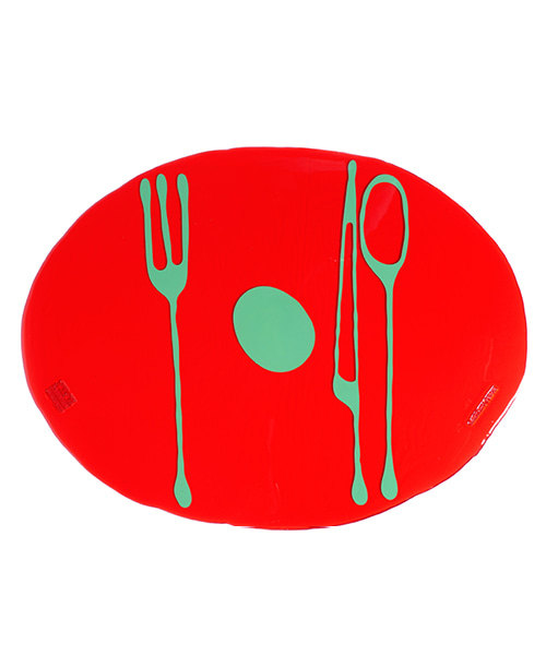 Erde-Gaetano Pesce / Table Mat - clear red &amp; green