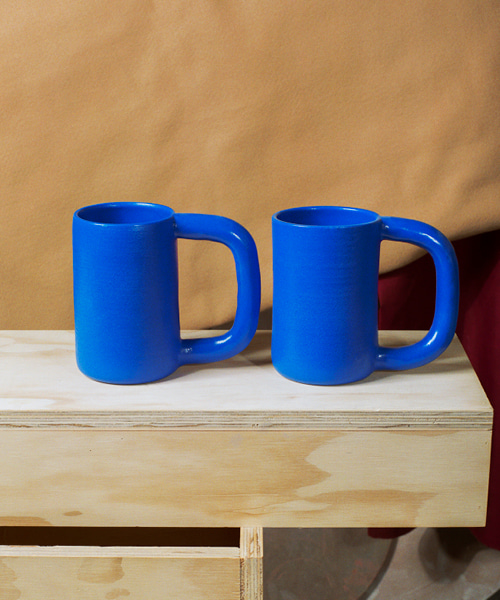 Erde-Workaday Handmade / Tall Blue Mug