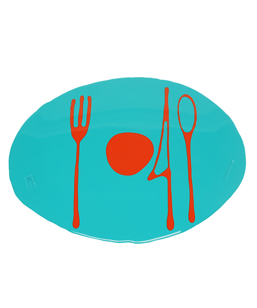 Erde-Gaetano Pesce / Table Mat - matt turquoise &amp; orange